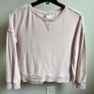Stars Above Blush Striped long sleeved light Pullover women’s size Small